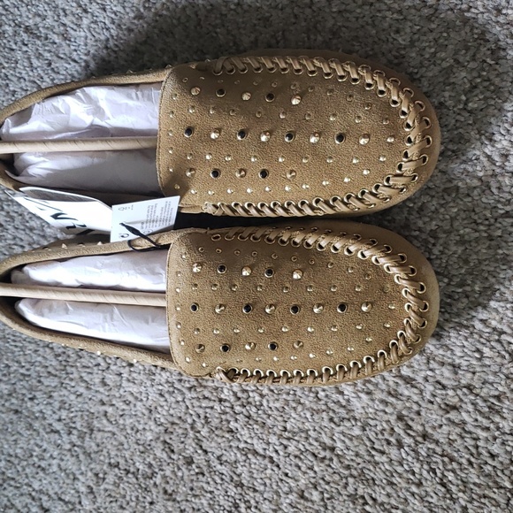 ZARA flat suede loafers/ beige - Picture 6 of 6